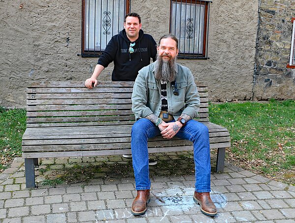 Dennis Moos (links) und Andreas Hammel – unser Team des Streetwork in Herborn (Foto: S. Gerdau)